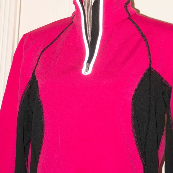 Obermeyer Pink 1/4 Zip Pullover M - Picture 4 of 8